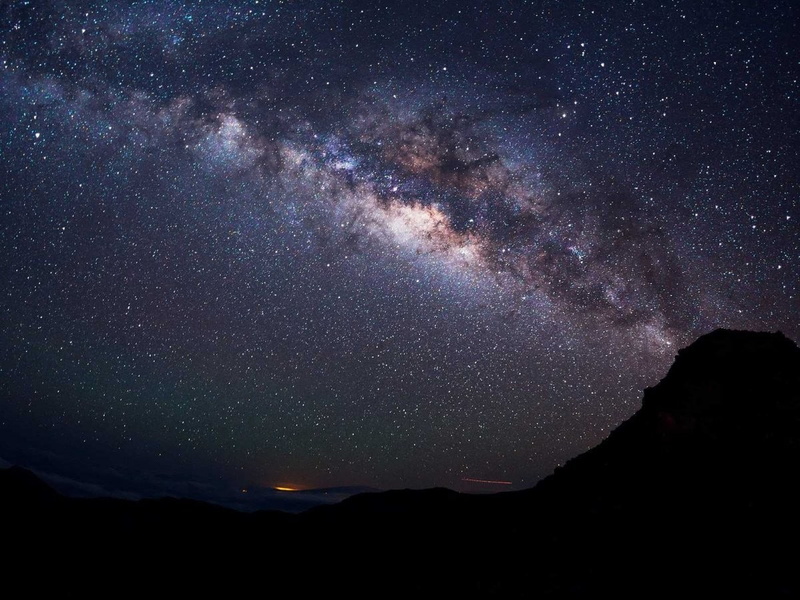 long exposure, galaxy, comet, stars, 480P, night, Milky Way, landscape, starry night