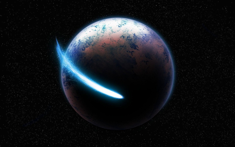 earth, fantasy, planet, 1080P, star, 1920x1200, comet, display