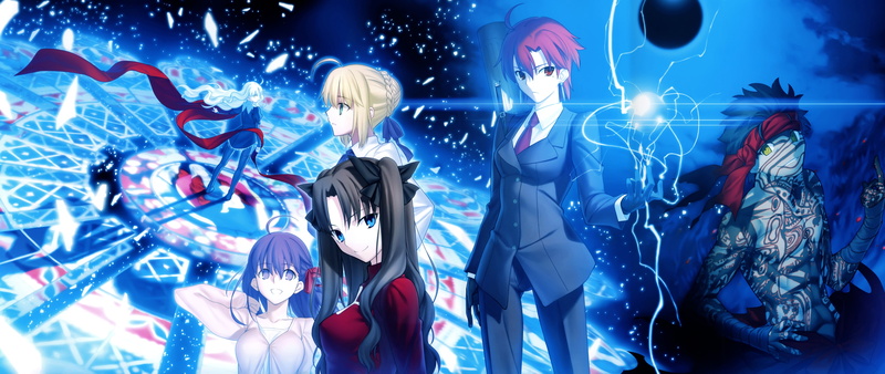 music, Saber, enjoyment, young adult, illuminated, standing, stage, anime, panoramic, group of people, anime girls, men, night, occupation, adult, Type-Moon
