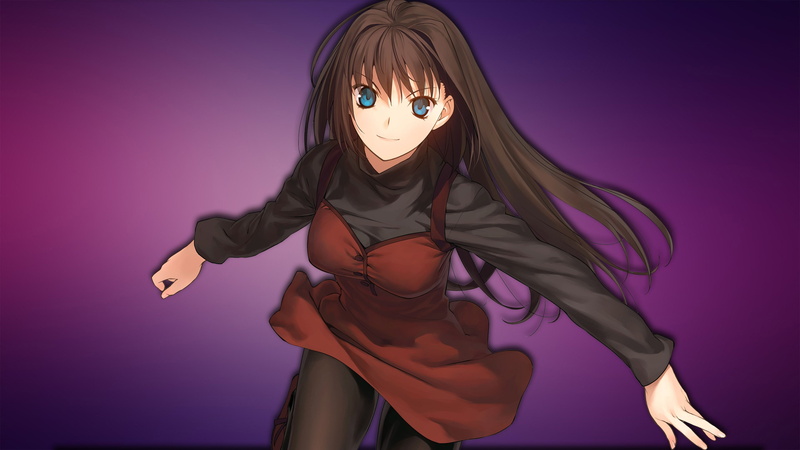 Takeuchi Takashi, long hair, indoors, portrait, pink color, Mahoutsukai no Yoru, young adult, disguise, anime girls, obscured face, mask, anime, Aozaki Aoko