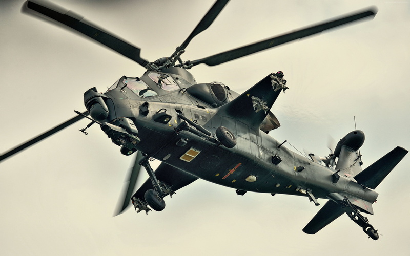 Peoples Liberation Army, Fierce Thunderbolt, Air Force, WZ-10, attack helicopter, China Air Force, CAIC WZ-10, 4K
