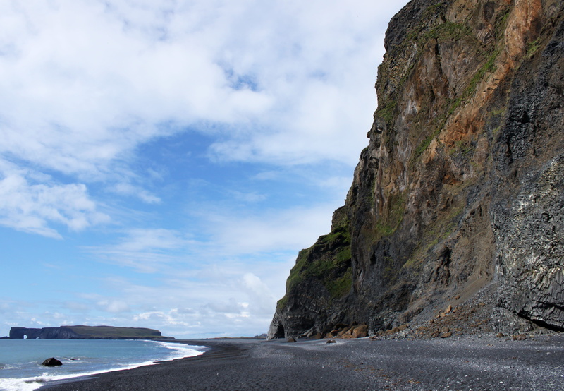 black sand, rock, beauty in nature, tranquil scene, tranquility, cliff, 4K, iceland, rock formation, no people, scenics - nature, land, nature, rock - object