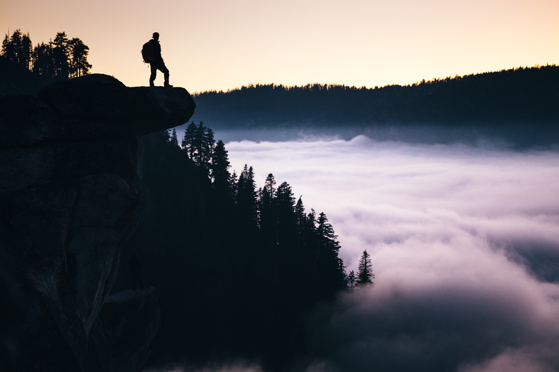 tranquility, sun, solitude, water, sunset, lifestyles, tranquil Scene, landscape, non-urban scene, silhouette, looking at view, adult, sunrise - Dawn, 4K