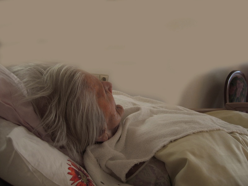 one Person, sleeping, blond hair, care costs, bless you, retirement home, age spots, lying down, need of care, domestic room, people, human, old peoples home