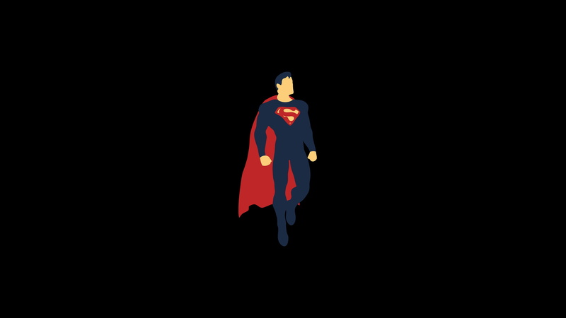 simple background, standing, clothing, obscured face, cut out, indoors, rear view, full length, costume, 4K, vector art, Superman, copy space, simple