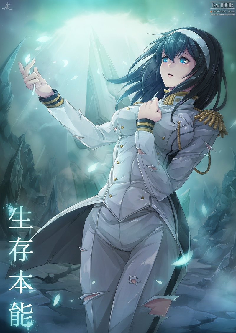 1080P, anime, blue eyes, Sagisawa Fumika, torn clothes, anime girls, uniform