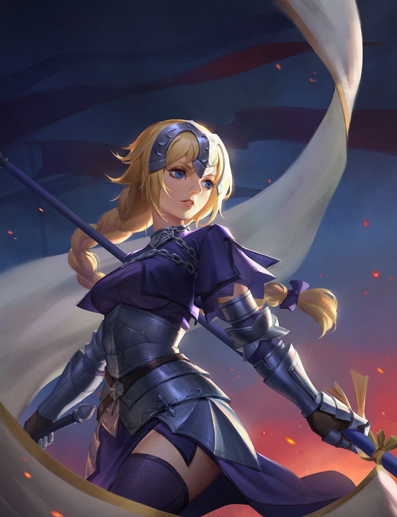 blond hair, transportation, females, young women, Fate/Apocrypha , women, activity, warrior, knight, young adult, one person, clothing, beauty, fashion