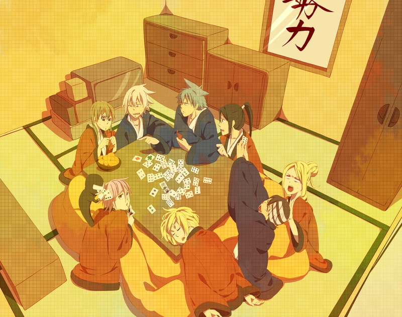 Tsubaki Nakatsukasa, Maka Albarn, music, anime, group of people, art and craft, Crona, anime boys, Elizabeth Thompson, musical equipment, people, Death The Kid