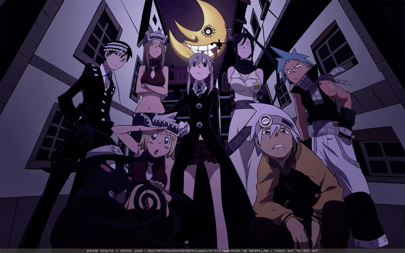 anime soul eater soul evans maka albarn death the kid tsubaki nakatsukasa patricia thompson elizabeth thompson blackstar blair, art and craft, human body part