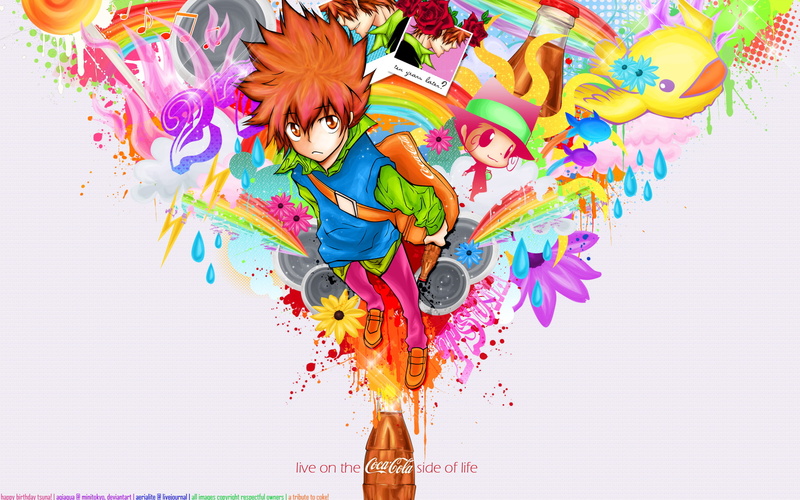 katekyou, sawada, hitman, coca, cola, tsunayoshi, 1080P, reborn