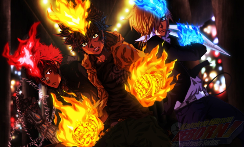 1080P, Tsunayoshi Sawada, Basil (Katekyō Hitman Reborn!), Enma Kozato, Anime, Katekyō Hitman Reborn!