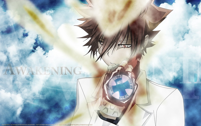 motion, futuristic, sky, adult, Boy, Katekyō Hitman Reborn!, connection, cyberspace, technology, Brown Hair, portrait, business, multiple exposure, Anime