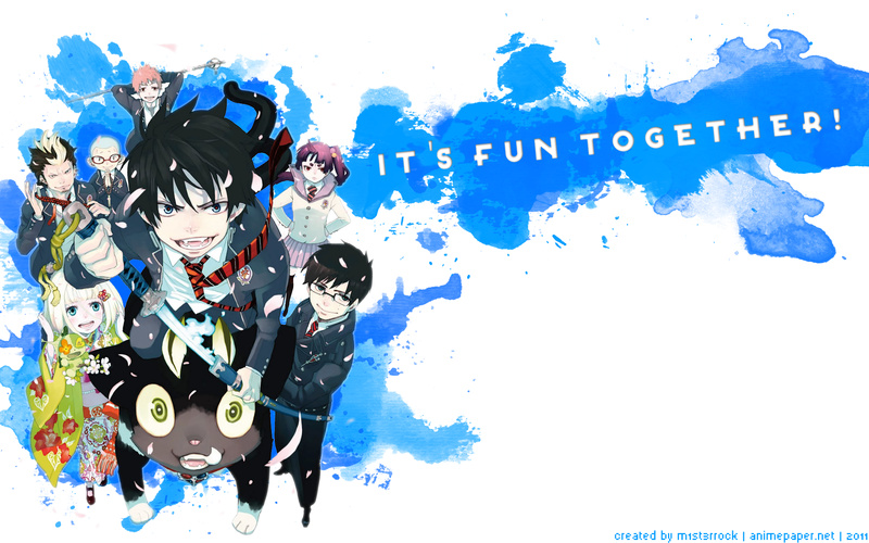 1080P, Kamiki Izumo, Moriyama Shiemi, Suguro Ryuji, Okumura Yukio, Miwa Konekomaru, Okumura Rin, Blue Exorcist, Shima Renzou