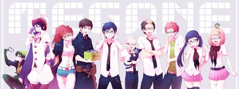 1080P, lifestyles, front view, people, group of people, three quarter length, day, Kamiki Izumo, togetherness, Blue Exorcist, Kirigakure Shura, Suguro Ryuji
