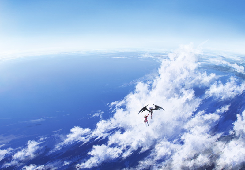 4K, sea, extreme sports, real people, water, blue, mountain, leisure activity, one person, sky, outdoors, flying, unrecognizable person, jaden yuki, nature