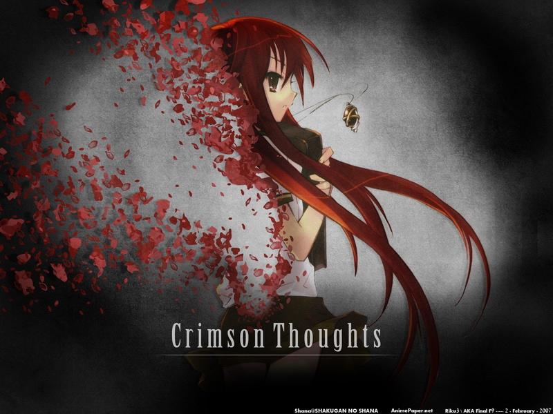 petals, Shakugan no Shana, anime, Shana, 720P