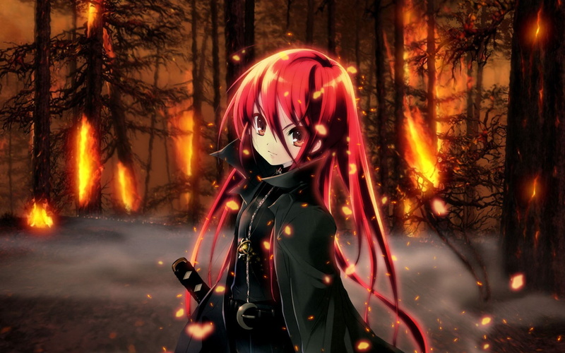 anime girls, Shakugan no Shana, 1080P, redhead, anime, Shana