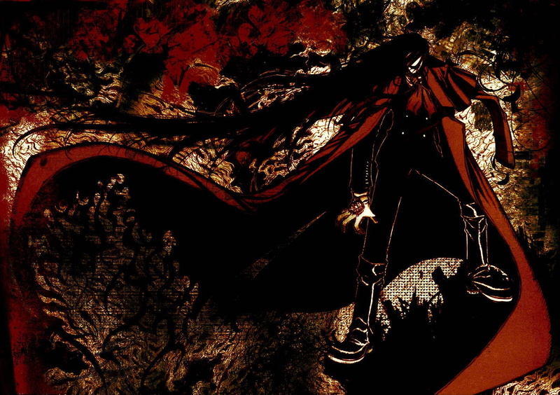 Hellsing, Alucard, hanging, plant part, branch, night, no people, lighting equipment, indoors, decoration, tree trunk, 720P, growth, vampires, close-up