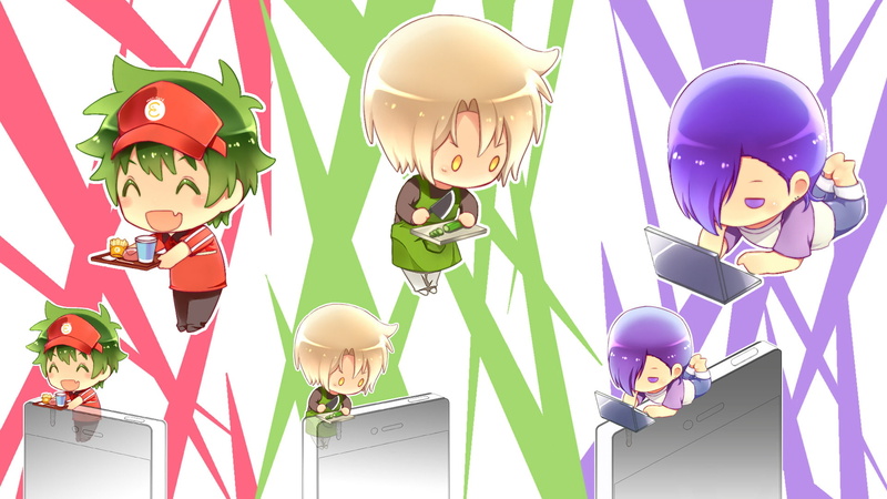 Sadao Maou, Shirou Ashiya, Hanzou Urushihara, Anime, The Devil Is a Part-Timer!, 1080P