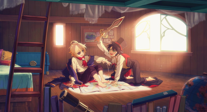 young adult, Anime, bonding, casual clothing, sitting, real people, people, two people, child, sunlight, hyakuya yuuichirou, women, hyakuya mikaela, girls