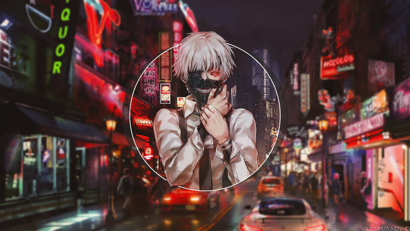 4K, picture-in-picture, anime, anime boys, Kaneki Ken