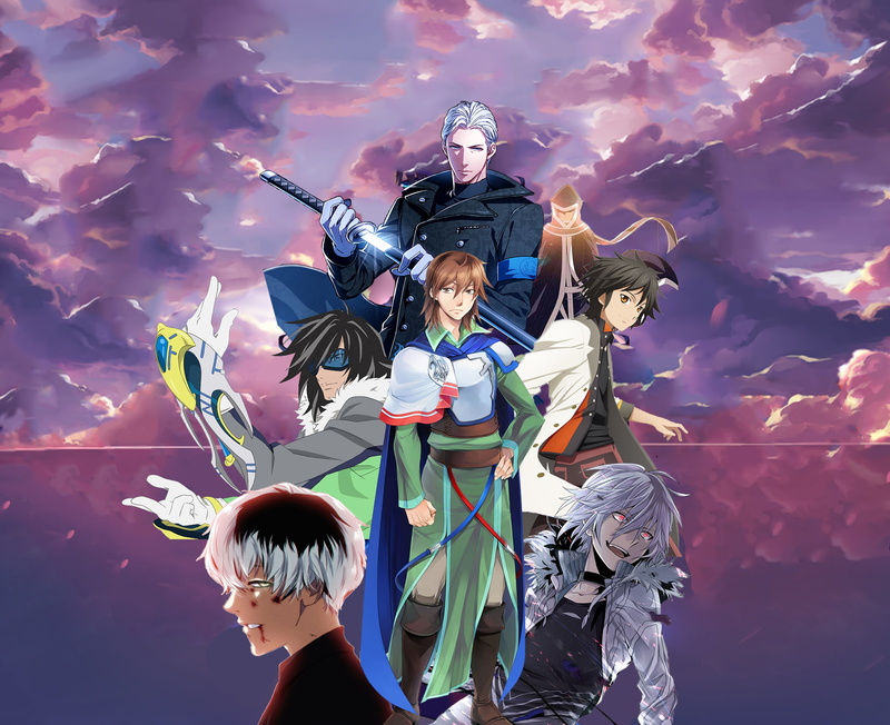 cloud - sky, Accelerator, costume, males, art and craft, men, low angle view, Kaneki Ken, human representation, people, 1080P, Jude Mathis, holding, sculpture