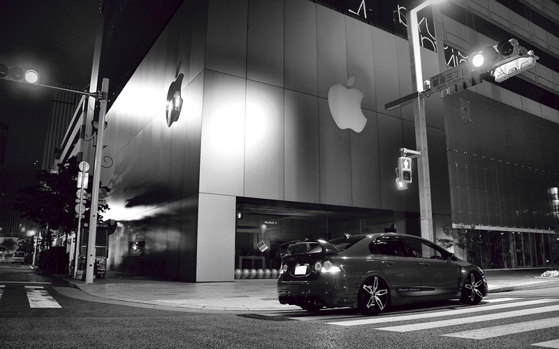 honda, 1080P, civic, store, cars, mugen, bw, hd, rr, apple