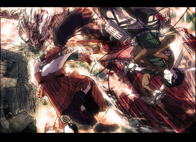 mugen, 1080P, kyojin, shingeki, touhou