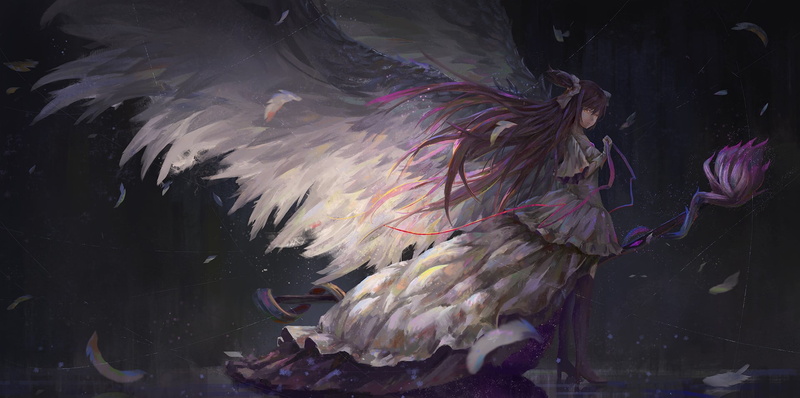 Mahou Shoujo Madoka Magica, one animal, anime girls, marine, water, vertebrate, outdoors, no people, animal themes, koi carp, swimming, underwater, wings