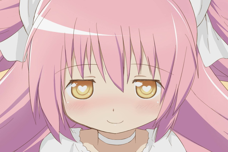 anime, close-up, anime girls, Mahou Shoujo Madoka Magica, human representation, indoors, low angle view, architecture, Kaname Madoka, religion, belief
