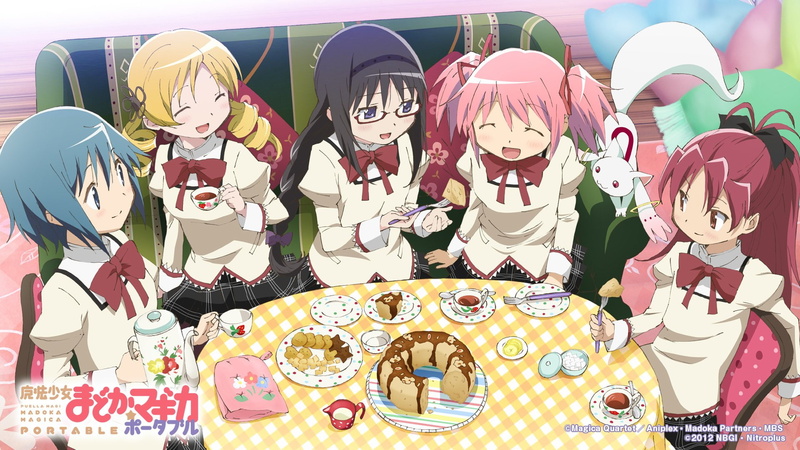 1080P, Madoka Kaname, Mami Tomoe, Kyuubey (Puella Magi Madoka Magica), Homura Akemi, Kyōko Sakura, Anime, Puella Magi Madoka Magica, Sayaka Miki