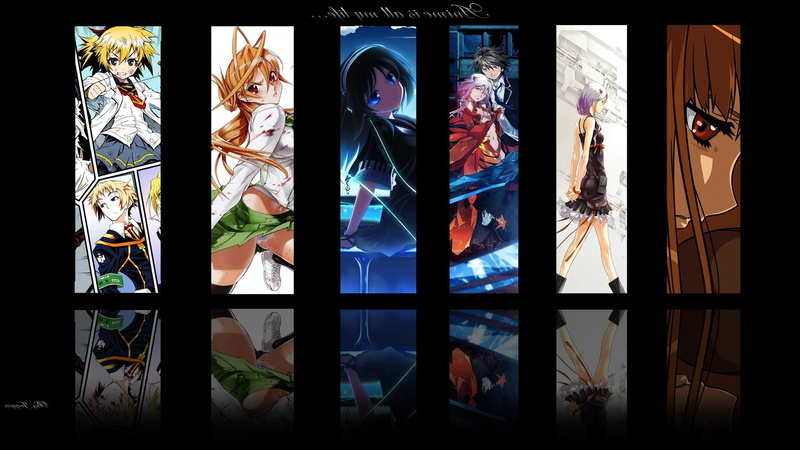 Holo, multi colored, window, variation, building, nature, architecture, built structure, no people, anime, transparent, Miyamoto Rei, day, Spice And Wolf