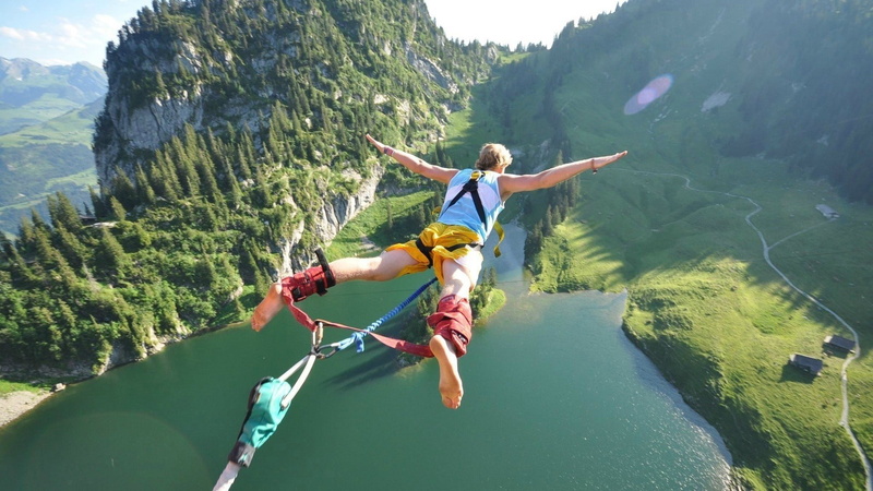 holiday, water, trip, athletes, adventure, rope, risk, mountain, lake, sports, men, leisure activity, extreme sports, outdoors, limb, human arm, nature
