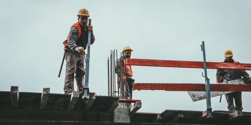 architecture, nature, helmet, built structure, occupation, protection, men, low angle view, wall, hardhat, construction worker, city, outdoors, beautiful