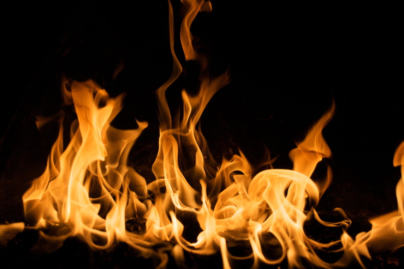 fire - natural phenomenon, igniting, motion, burning, night, no people, nature, black color, heat - temperature, inferno, 4K, yellow, black background