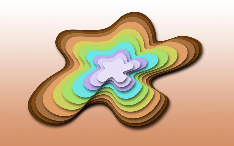 blob, 3d and abstract, blobs, abstract, colour, layer effect, 1080P