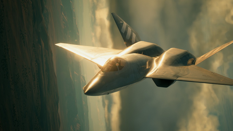 sunlight, aircraft, jet fighter, Ace Combat, 4K, airplane, sky, military, military aircraft, Northrop YF-23, Ace Combat 7