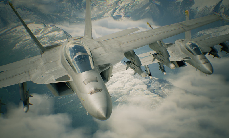 4K, air vehicle, snow, outdoors, scenics - nature, mountain, beauty in nature, transportation, reflection, plane, no people, snowcapped mountain, Ace Combat 7: Skies Unknown