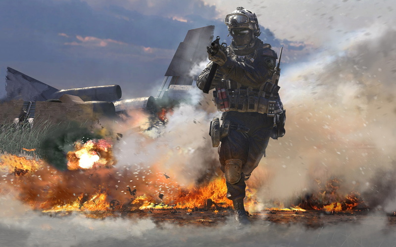real people, fire, motion, communication, uniform, occupation, nature, men, aggression, two people, people, fire - natural phenomenon, video games, soldier