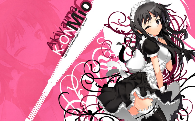 k-on, mio, wink, akiyama mio, anime, akiyama, k, anime girls, 1080P, girls