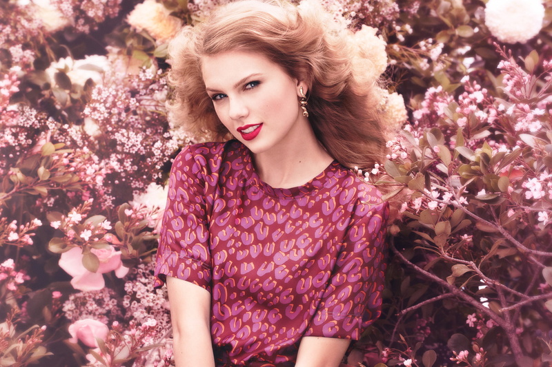 singer, beauty, in the garden, Daniel Jackson, actress, Taylor Swift, 1080P, photoshoot, flowers, Teen Vogue, the bushes