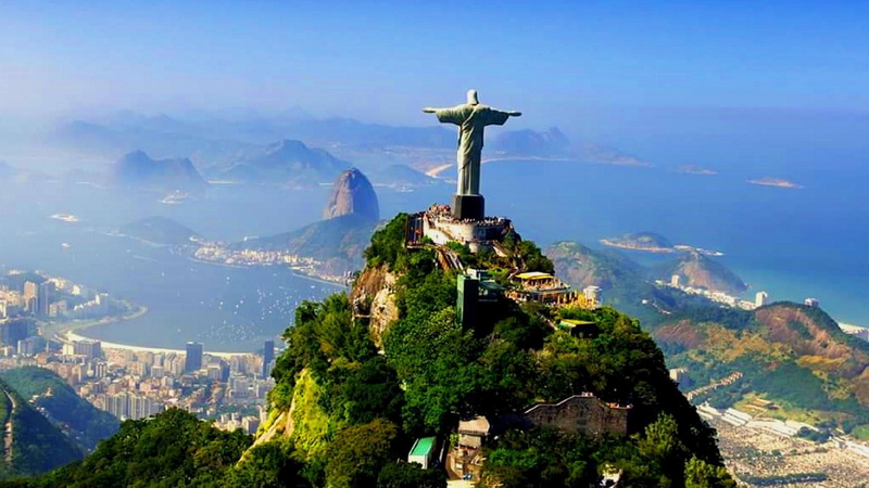 mountain range, nature, water, architecture, outdoors, belief, spirituality, cristo redentor, scenics - nature, travel, building, beauty in nature, mountain