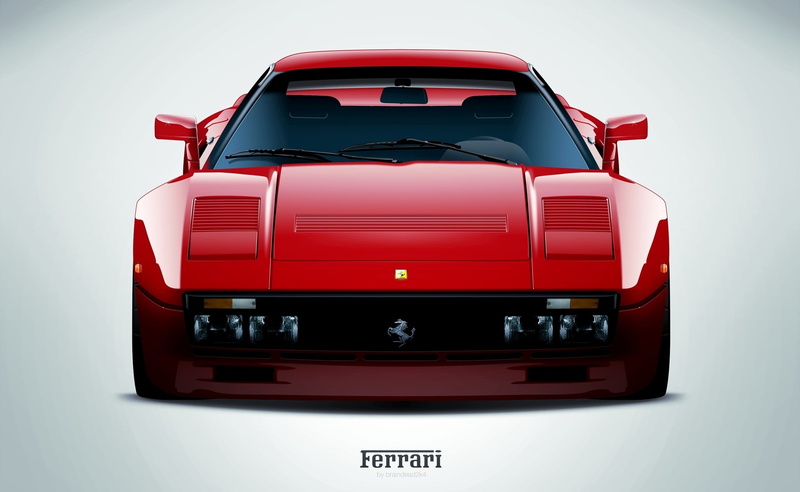text, Motors, gto, Classic Cars, indoors, still life, red, communication, studio shot, 2K, close-up, retro styled, mode of transportation, Ferrari, white background