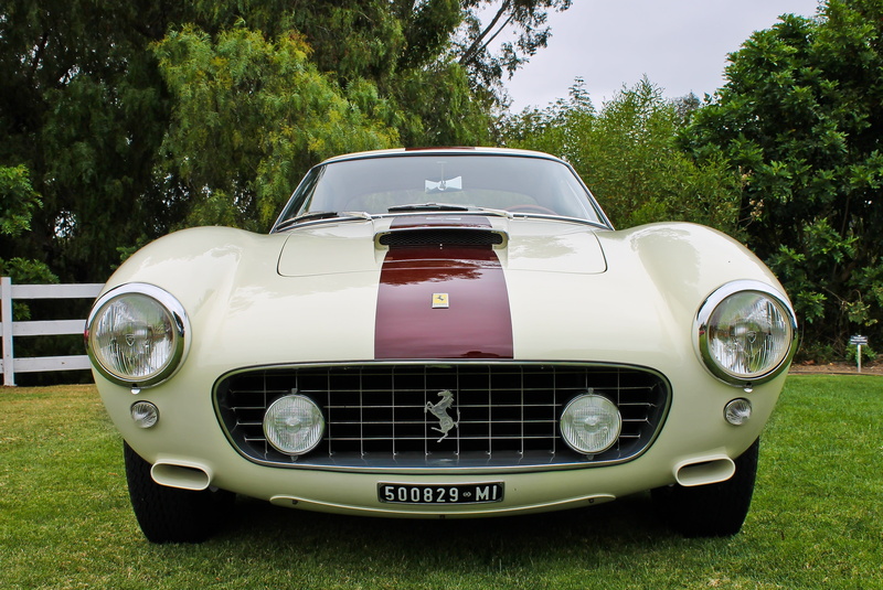 beige, no people, retro styled, nature, day, red, luxury, tree, 250 GT Berlinetta SWB , sky, old car, grass, motor vehicle, Classic Ferrari, classic car