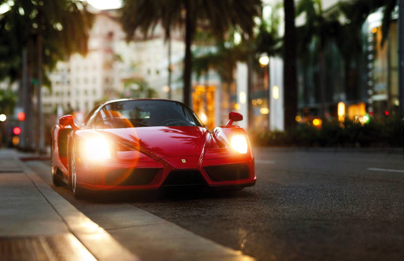 4K, side view, ferrari enzo, red