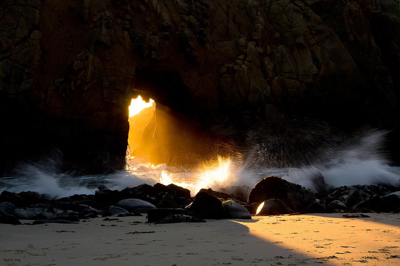 1080P, rock formation, shadow, solid, power in nature, sea, geology, cave, sunlight, heat - temperature, night, landscape, flowing, long exposure, waves