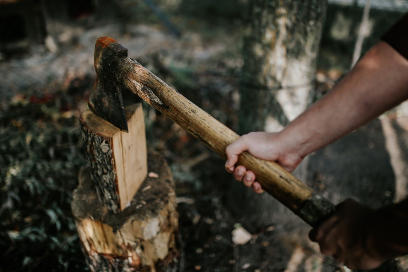 Chopping wood, bonfire, forest, lumber Industry, men, paraffin lamp, finger, one man only, real people, people, one person, cutting, nature, wood, lantern