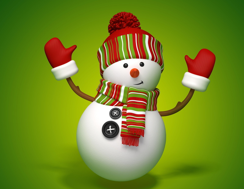 snowmen, red, green, christmas, 3d graphics, graphics, d, white, snowman, holidays, 4K, miscellaneous