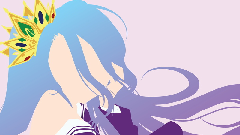 Shiro (No Game No Life), art and craft, purple, nature, woman, cartoon, mammal, representation, sky, communication, No Game No Life, 1080P, people, illustration