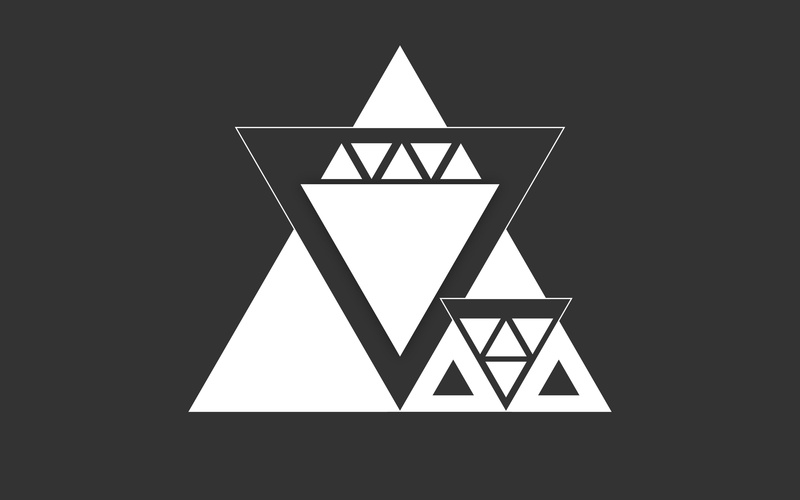 4K, vector, triangle, monochrome, digital art, graphic design, minimalism